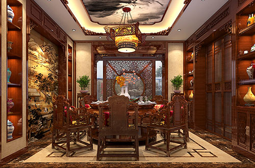 张掖温馨雅致的古典中式家庭装修设计效果图