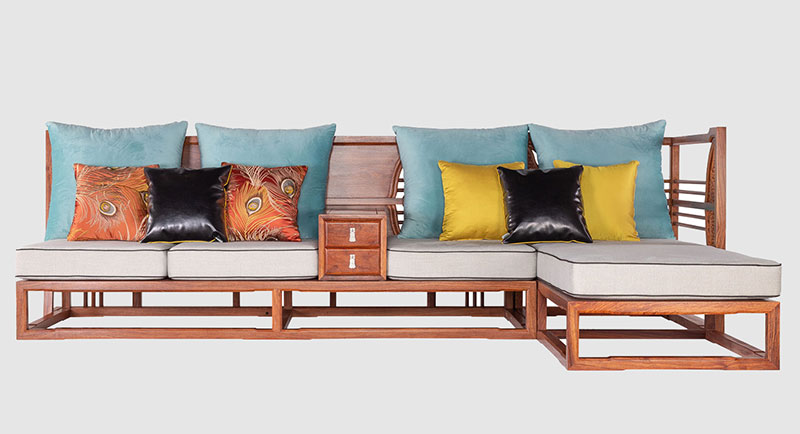 张掖中式家居装修实木沙发组合家具效果图